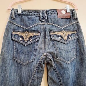 ANTIK DENIM Sz 29  Vintage Embroidered Straight leg